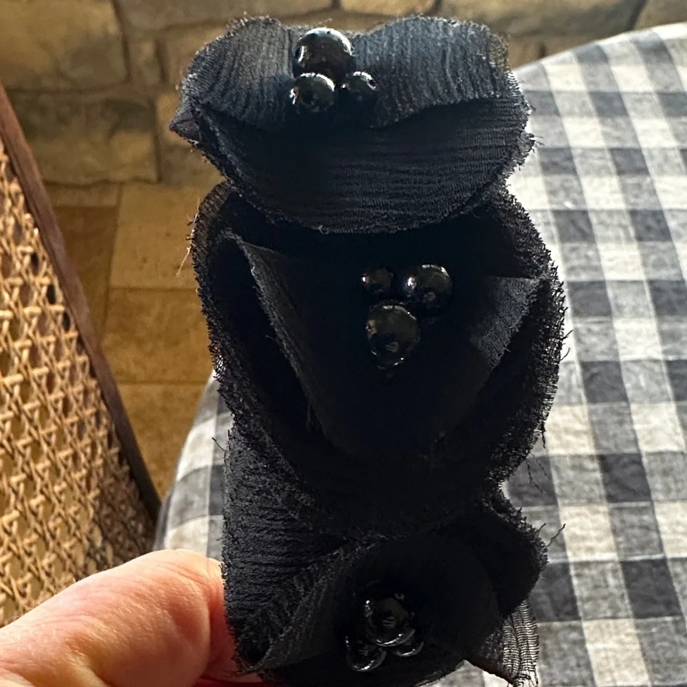 Tasha Black Floral Hairband